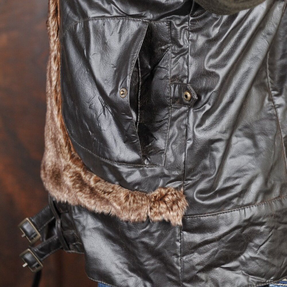 Static Women's Faux Leather and Fur Jacket Size M - Picture 5 of 9